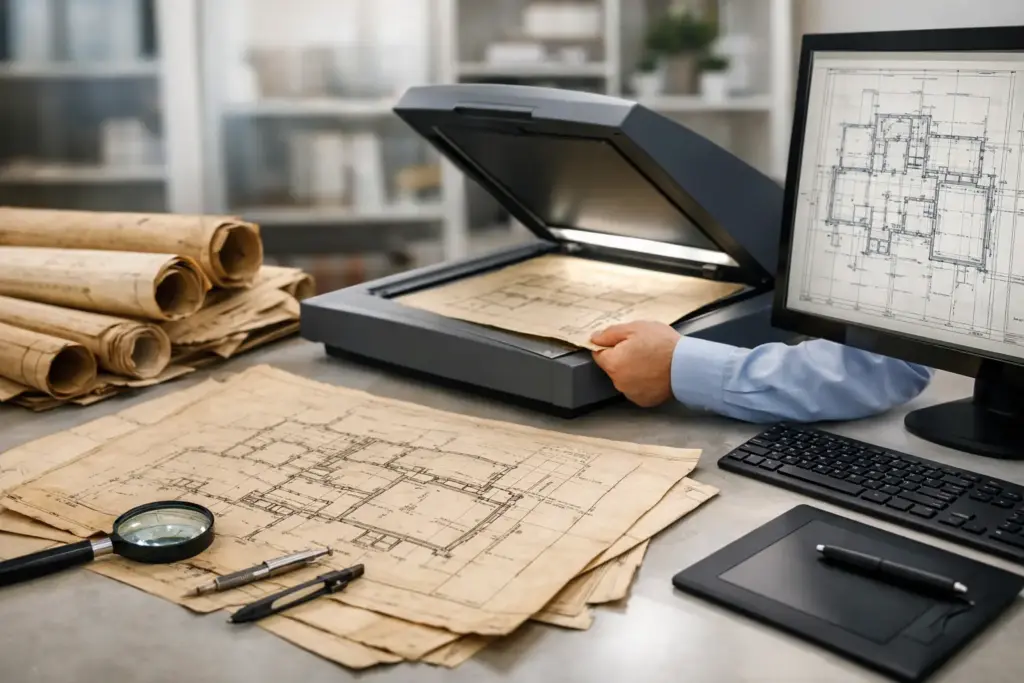 Alte Baupläne digitalisieren richtig angehen