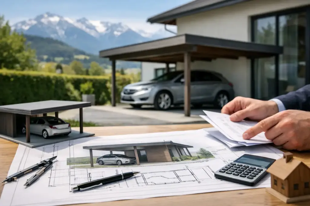 Carport Einreichplan Vorarlberg richtig planen